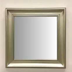 Hopeakehyspeili 70-8036 Mf27 -Kaappi | Vitriinikaappi Ale hopeakehyksinen peili beige raita iso peili 70 8036 6