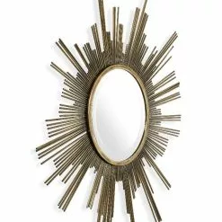 Kullanvärinen Auringonsädepeili Nikki -Kaappi | Vitriinikaappi Ale kullanvarinen nayttava auringons de peili pyorea peili nikki eichholtz