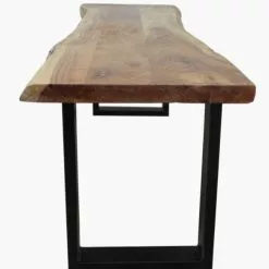 Luonnonpuu Reunainen Penkki Soho Mc-be150 -Kaappi | Vitriinikaappi Ale luonnonpuinen penkki rautajaloilla lk