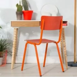 Musta School Tuoli 12 Musta School Tuoli -Kaappi | Vitriinikaappi Ale oranssi koulutuoli