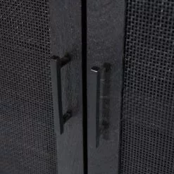 Musta Kaappi Rottinkiovilla Vic 95639 11 Musta Kaappi Rottinkiovilla Vic 95639 -Kaappi | Vitriinikaappi Ale rottinkiovinen kaappi rottinkiovilla musta kaappi kapea kaappi vic lk