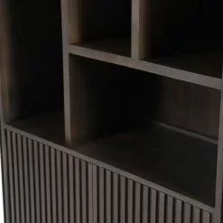 Sormipaneeli Hyllykaappi Remi Ruskea 95732 10 Sormipaneeli Hyllykaappi Remi Ruskea 95732 -Kaappi | Vitriinikaappi Ale ruskea sormipaneeli avohylly