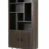 Sormipaneeli Hyllykaappi Remi Ruskea 95732 -Kaappi | Vitriinikaappi Ale ruskea sormipaneeli kirjahylly