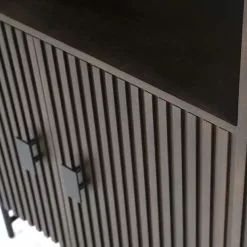 Sormipaneeli Hyllykaappi Remi Ruskea 95732 11 Sormipaneeli Hyllykaappi Remi Ruskea 95732 -Kaappi | Vitriinikaappi Ale ruskea sormipaneeli kirjakaappi ovilla