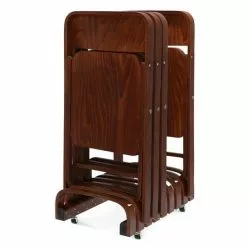 Tuoliteline A-0501/8 Fameg -Kaappi | Vitriinikaappi Ale tari a 0501 8 fameg tuoliteline kahdeksalle taitettavalle tuolille tuoliteline py rill puinen muokattava 3